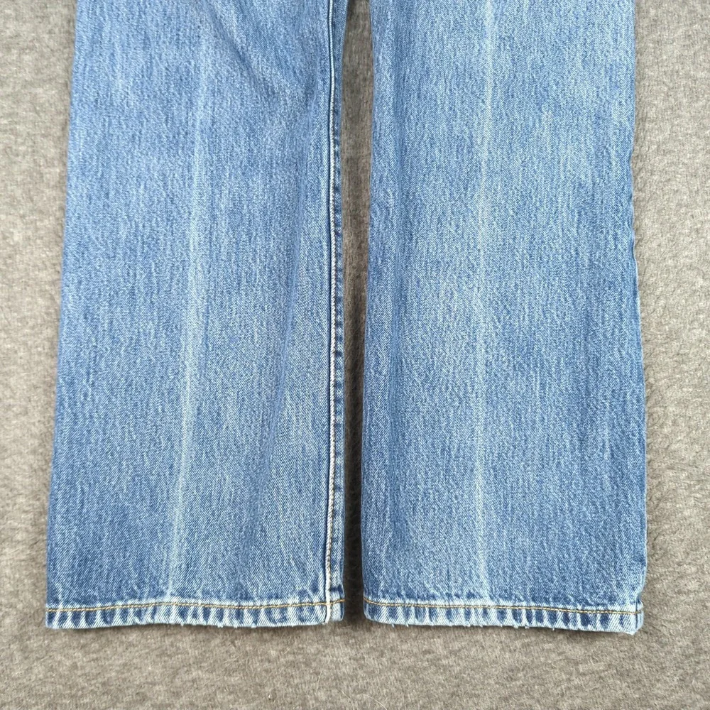 Levis 501 Jeans Mens 34x29 Blue Faded Whiskers Wallet‎ Classic Button Fly